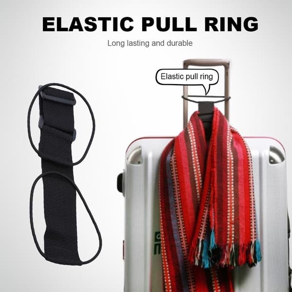 2-pak justerbare bagageforbindelsesremme 2026 Elastisk rejsekuffert Add-A-Bag fastgørelsesbælte, multifunktionel stærk rejsebagageforbindelse Colourful-2pc