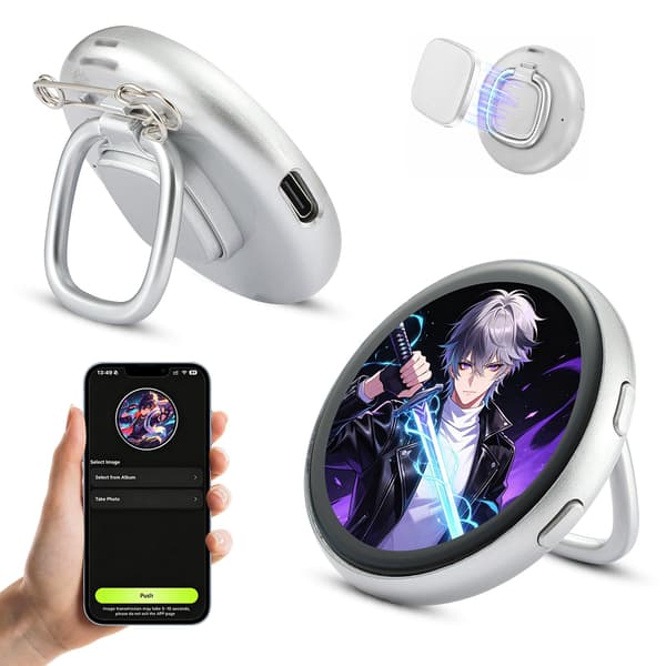 WSTER Bluetooth Digital Display-märke med appkontroll, silver Silver