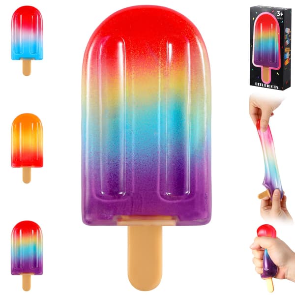 Popsicle Squishy Sugar Ice Cream Squishies Klämleksaker Red White Blue