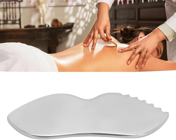 Gua Sha-værktøjer, Guasha-værktøjer til ansigt, skulpturerende Gua Sha i rustfrit stål med blødere overflader til kropspleje