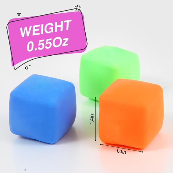24-pak langsomt voksende stress-terninger, blødt og squishy fidget-legetøj, strækbart legetøj til angstlindring til børnefødselsdage og klasseværelset