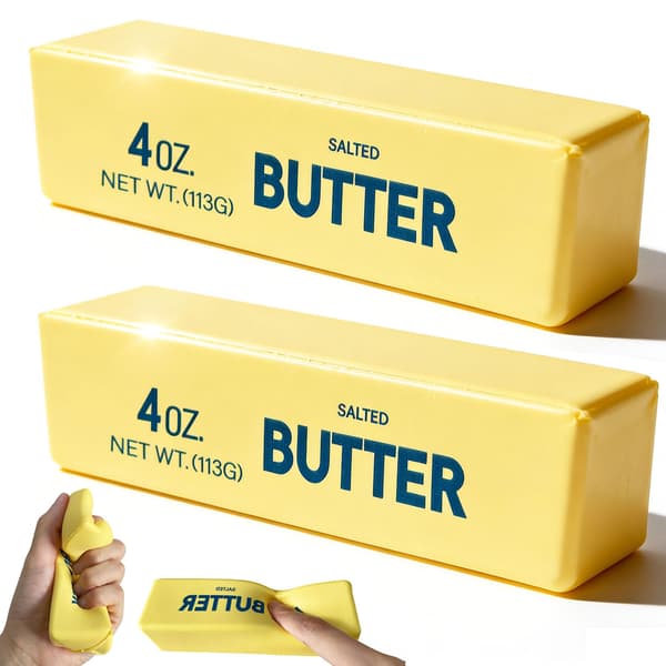 Langsomt stigende Squishy, Taba Squishy, Stressbolde, Festgave (Smørpind-2stk)-0519 (Gul-2stk) Yellow-2pcs