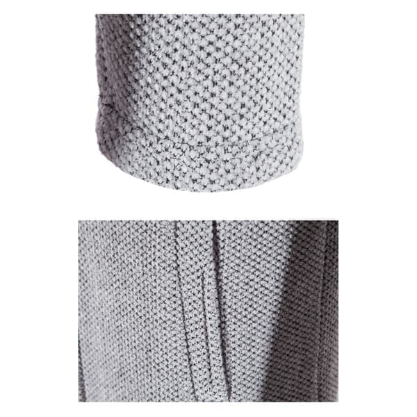 Bekväm enfärgad stickad kofta med dragkedja för män, ljusgrå, storlek M light grey M