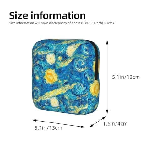 Starry Night Menstruationspose til kvinder, bærbar hygiejnebindspose til pung, små makeupposer Starry Night