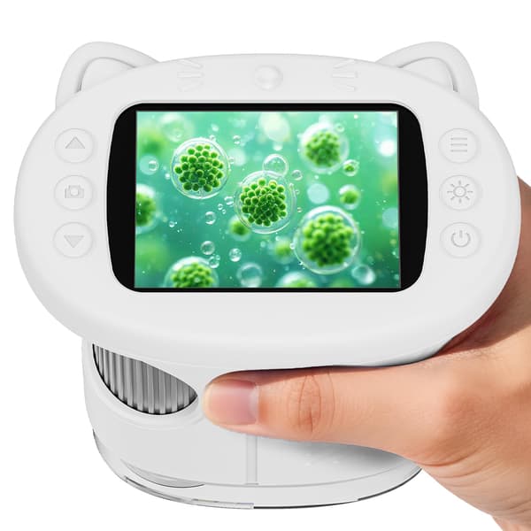 SEEKID Barnmikroskop, 1000X Handhållet Digitalt Mikroskop (Vit) White