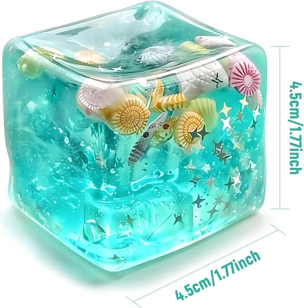 Sensoriske Squishies Ice Squeeze Ball, Langsomt Stigende Stressaflastende Terning til Voksne, Strækbare Håndfidgetlegetøj til Stressaflastning (Grøn)