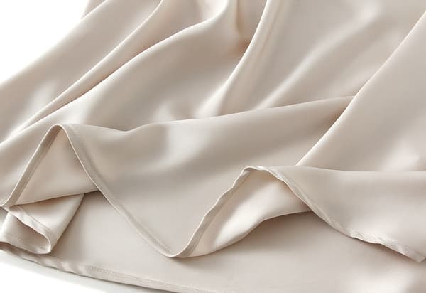 2 stk. damesatinbluse, høj talje, lange nederdele til kvinder, beige, størrelse S beige S