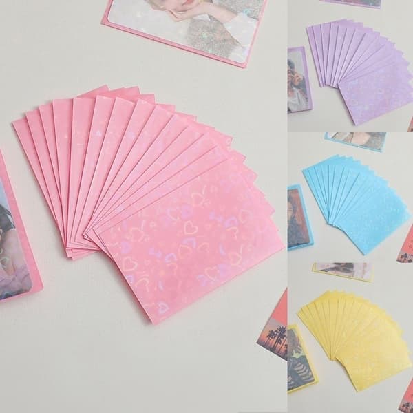 20 st/förpackning kort skyddsfodral förvaringsväska, rosa pink pink