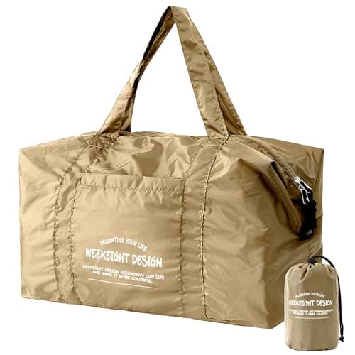Veki Stor Duffelbag for Reise, Lette Håndbagasjer, Khaki, L Khaki L