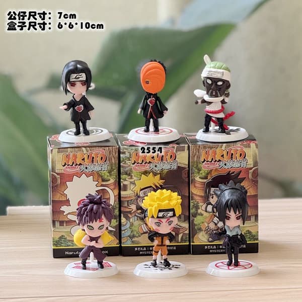 Naruto Blind Box Figur Gaara Naruto Kakashi Anime Modell Skrivbordsdekor