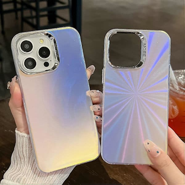 Etui til iPhone 16 Pro Max Silikon+PC IMD Lasertekstur Matt Telefondeksel - AK2