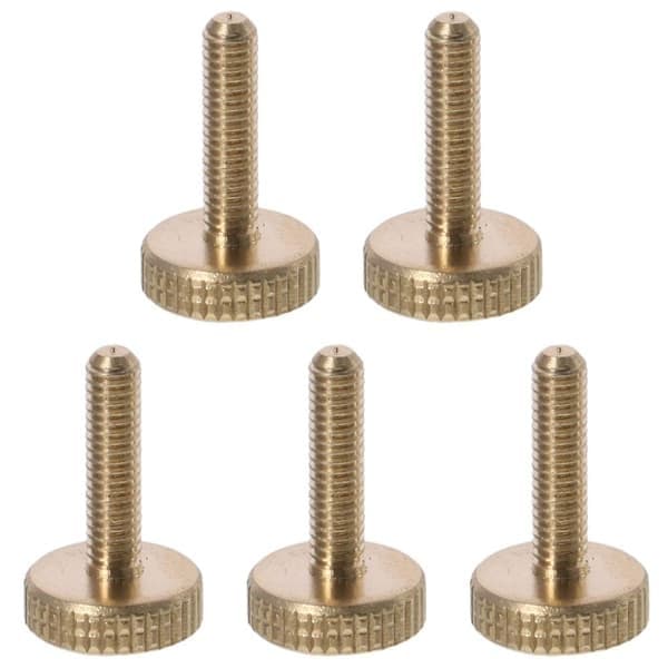 5 stk. riflede fingerskruer med flatt hode, M4x8mm M4x8mm