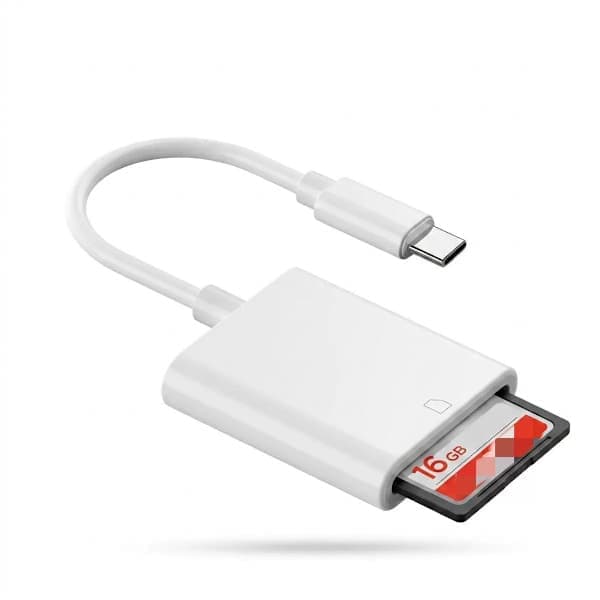 Type-C dobbel SD-kortleseradapter for iPhone, iPad, Android, Mac, bærbar PC 2-i-1 2-i-1 USB C-kortleser - i-USB 2-in-1 USB C Card Reader