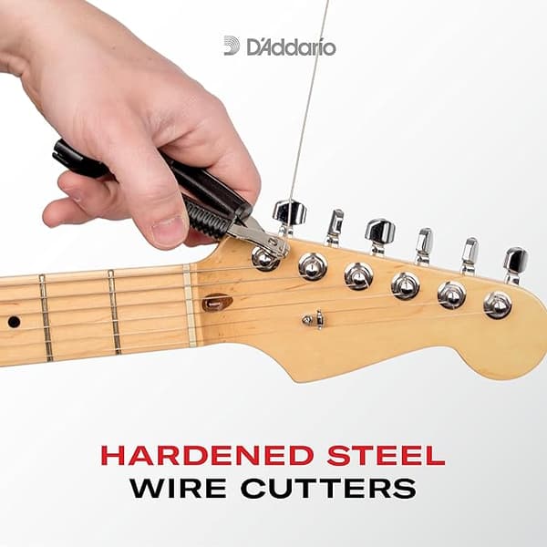 D'Addario Accessories Pro Wind Gitarrvevare, Avbitare, Stallbensdragare - Multiverktyg för Gitarr - Svart black