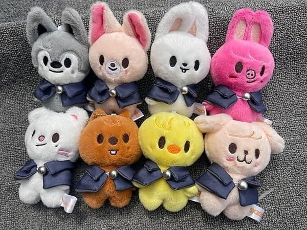 Stray-Kids Pehmonukke Avaimenperä 10cm, Söpö Avaimenperä, Mi Fox Mi Fox