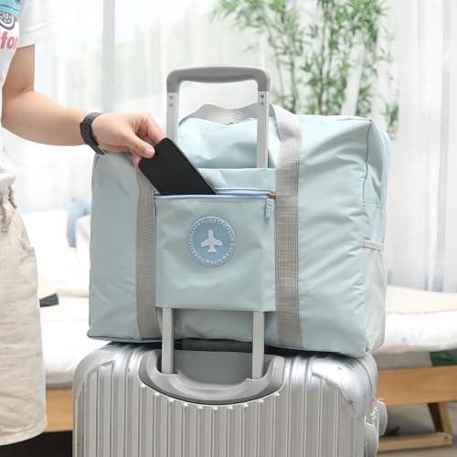 Lättviktsresväska, hopfällbar handbagage weekendväska Blue