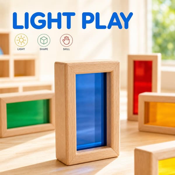 Stableleker i tre 15-piece Acrylic Sensory Blocks