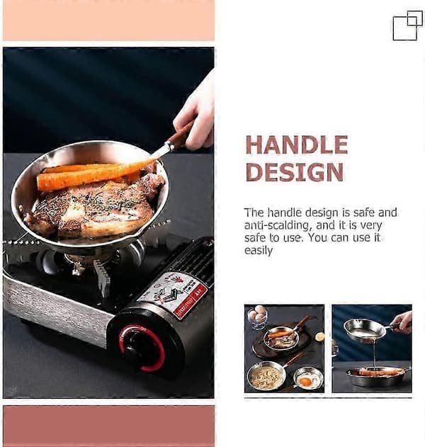 16 cm non-stick stekepanne i rustfritt stål