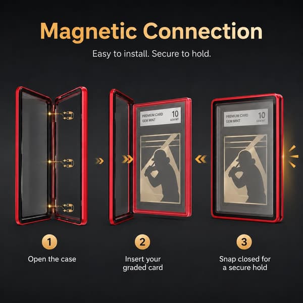 SUGGLESAFE PSA Slab Case, Magnetisk 9-punkts lås displaybeskytter, rød Red