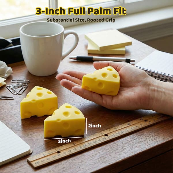 LovesTown 3 STK Ost Squishy Stressleker, Sensoriske Klemme Fidget Leker