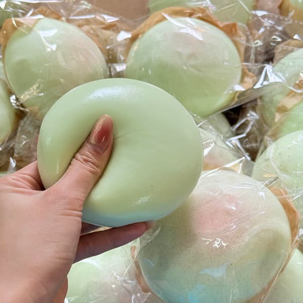 Ost Langsomt Stigende Squishy, Klebrig Brød Squishy Fidget Leker Green