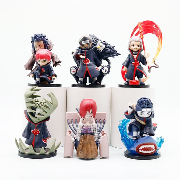 Naruto Shippuden Akatsuki Battle Blind Box Figur Anime Samlarobjekt Skrivbord