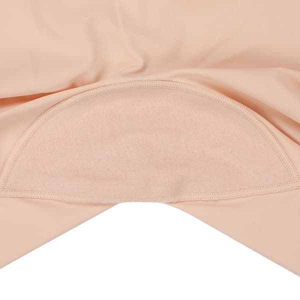 Høy midje lange ben truser for kvinner, beige, størrelse S beige S