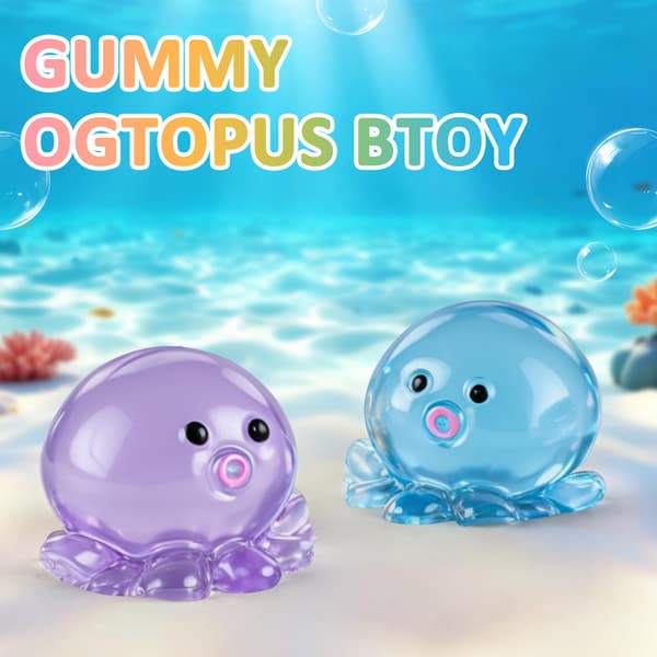 4-pak Squishy Blæksprutte Klemmelegetøj, Sødt Squishy Fidget Legetøj til Stresslindring, Stressbolde til Voksne Børn, Sensorisk Klemmebold Sæt Påske Octopus - 4pcs