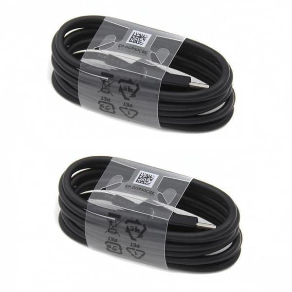 2 stk. Samsung Original 1,2 m ekstra langt USB-C-kabel / oplader sort