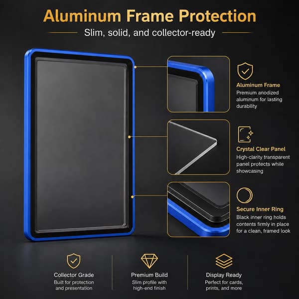 SUGGLESAFE PSA Slab Case, Magnetisk 9-punkts lås skjermbeskytter, blå Blue