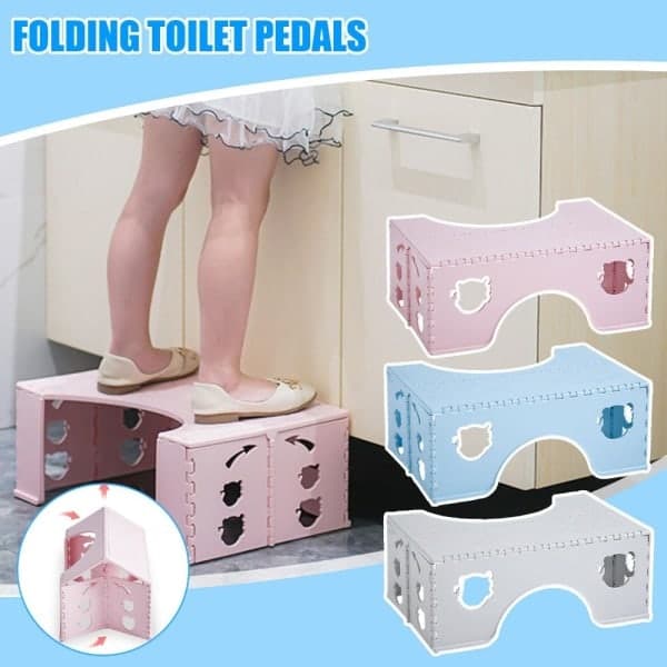 Vikbar pall fotpall blå blå Blue