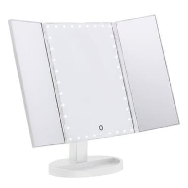 UNIQ LED Trifold Hollywood Sminkspegel - Vit