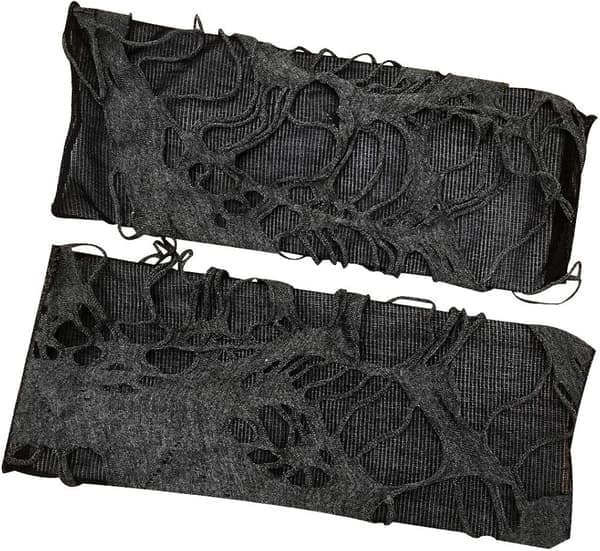 Dame Punk Fingerløse Handsker Cosplay Hul Handsker Maskerade 1 Par Sort