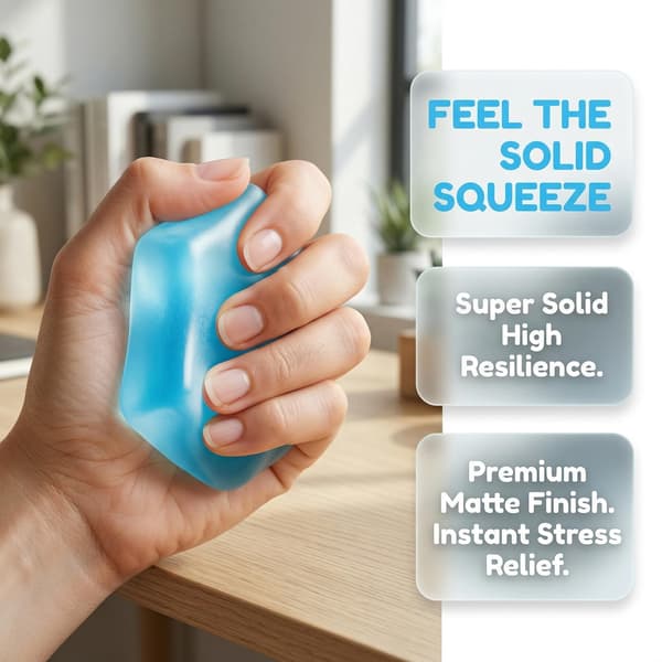 Fidgetleksaker Squishy Stresskub, Långsamt Resande Stressbollar för Vuxna Barn | Squishies Ångestlindrande Kläm Sensoriska Leksaker Gåvor (Blå) Blue