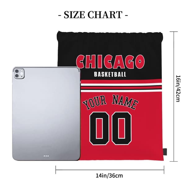Chicago snøreposer tilpasset ethvert navn ethvert nummer bag ryggsekk gaver til menn Chicago