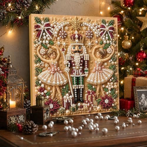 C'eitura Perlemalingssett 7.87 * 7.87in Nøtteknekkerballett Julekunst Nutcracker Ballet