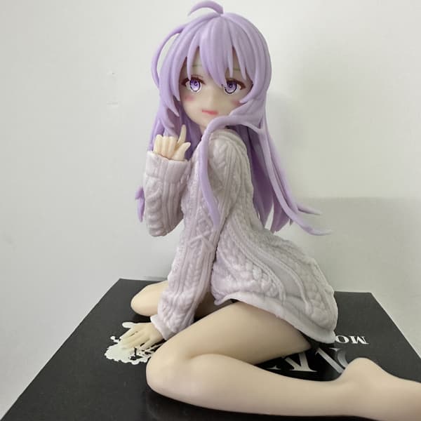 Elainas Rejse Siddende Elaina i Sweater Figur Anime Bishojo Skrivebordsmodel Sitting Elaina
