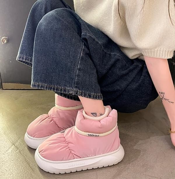 Varme fôrede vinterstøvler for kvinner, vanntette snøstøvler rosa 36-37, rosa, 36, 37 pink 36—37