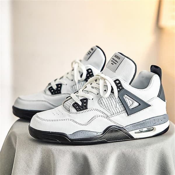 Sneakers, åndbare løbesko til mænd, modesportssko til kvinder 02, hvid/sort, størrelse 43 WhiteBlack 43
