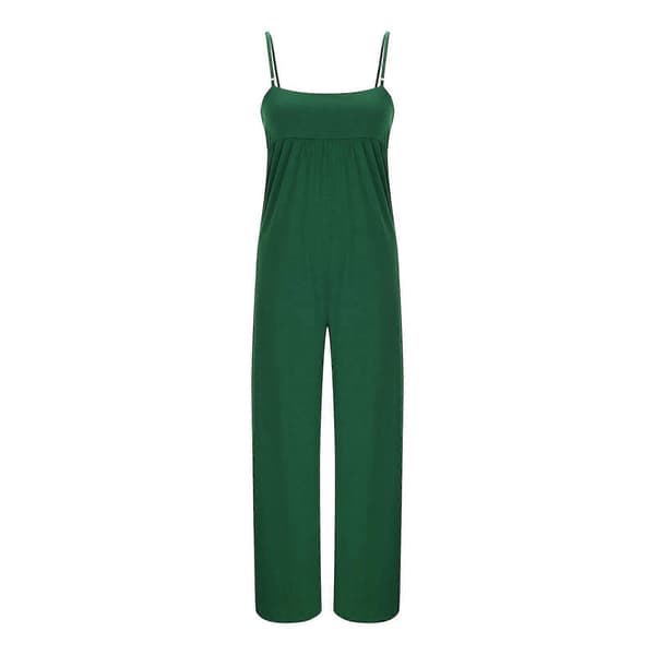 Dame Jumpsuit med Brede Ben og Tynde Stropper Grøn L Green L