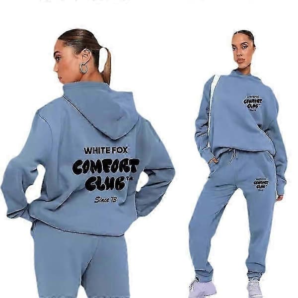 Sweatshirt og bukser sæt moderigtig sports langærmet pullover hættetrøje Khaki 3 L