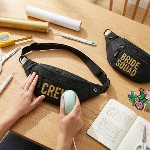 10-pak sorte bæltetasker i bulk til mænd og kvinder, crossbody-taljetasker Black