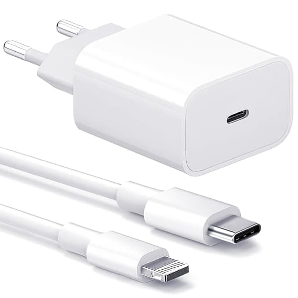 Laddare för iPhone - Snabbladdare - Adapter + Kabel 20W USB-C Vit 1-Pack iPhone 1-Pack 1-Pack iPhone
