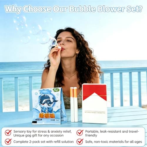 Bubbelcigarettpaket, bubbelblåsare stressavlastningsleksak