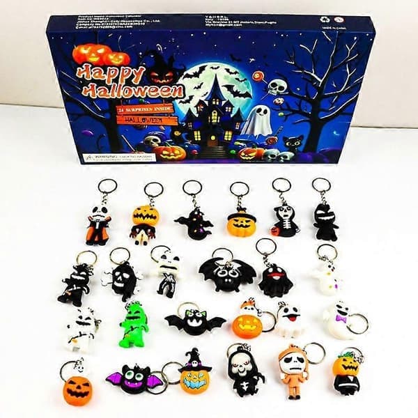 Blind Box Adventskalender, 24-delt sett Halloween World Blocks