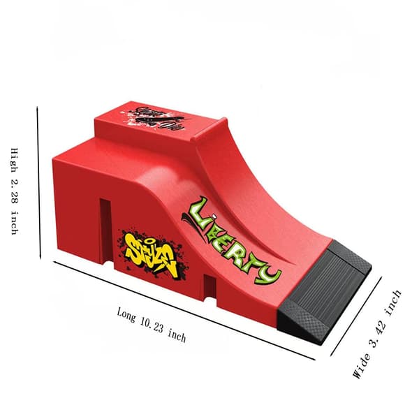Fingerboard Skate Park Sæt, Mini Finger Rampe Forhindring Træningslegetøjssæt (A) A