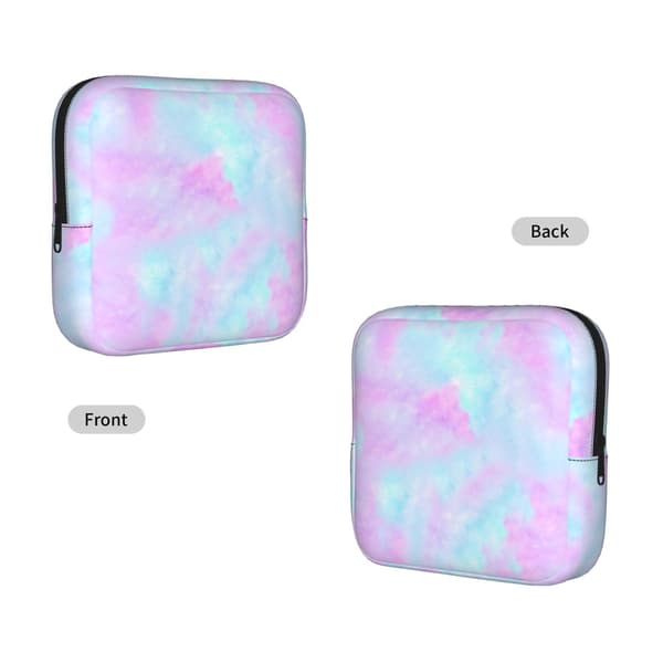 Pink Tie Dye Menstruationspose til kvinder, bærbar hygiejnebindspose til pung, små makeupposer Tie Dye
