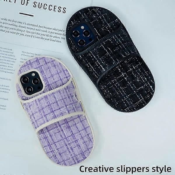 Etui til iPhone 13 Pro Max 6,7 tommer, tøffel-lignende TPU-etui med stativ