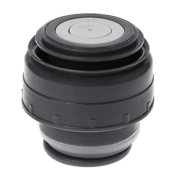 5,2 - 7,5 cm termospullon korkki, helppokäyttöinen ja puhdistaa, kannettava yleismuki 5,2 cm - musta tummanharmaa