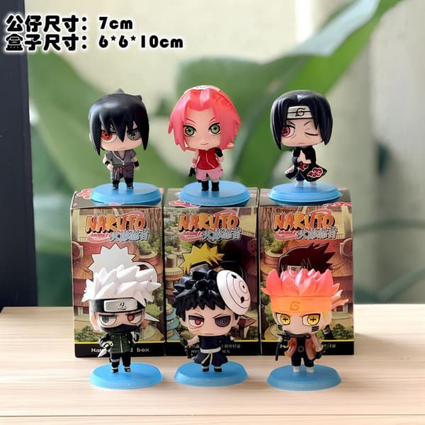 Naruto Blind Box Figur Gaara Naruto Kakashi Anime Modell Skrivbordsdekor